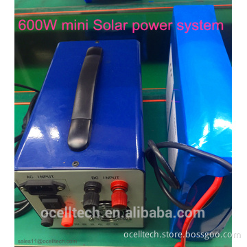 12V LiFePO4 battery with 600W mini Solar lithium Power system price for camping lighting